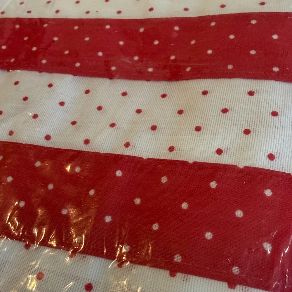 Vintage Aberdeen Curtain Set NWT Red White Polka Dot